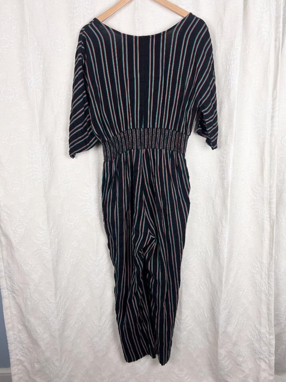 Ace & Jig Bianca jumpsuit in Spellbound cloth black and multi stripe cotton M - Picture 6 of 8